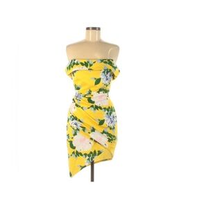 Off The Shoulder Yellow Floral Dress